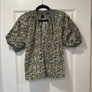 Rails Floral Smocked Blouse